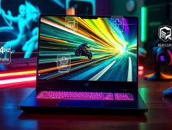 Laptop Gaming Dengan Layar Besar Seratus Empat Puluh Empat Hertz Mulus